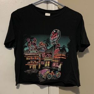 Women's small H&M cropped graphic t-shirt.